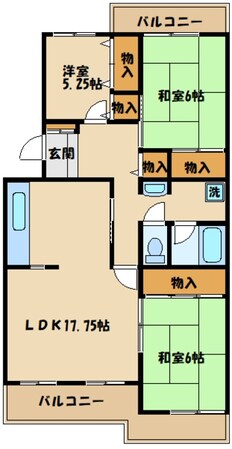 森の里くすのき台団地1号棟の物件間取画像